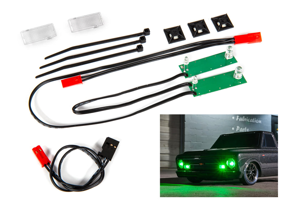 9496G LED light set, front, complete (green)