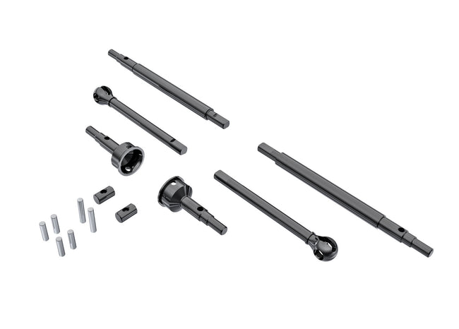9756 Axle shafts, front (2), rear (2)/ stub axles, front (2)