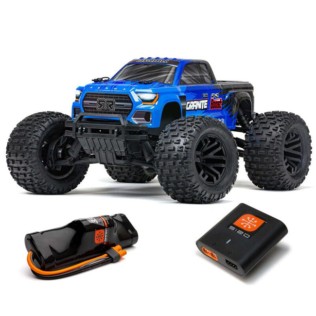 1/10 GRANITE 4X2 BOOST MEGA 550 Brushed Monster Truck RTR with Battery & Charger, Blue