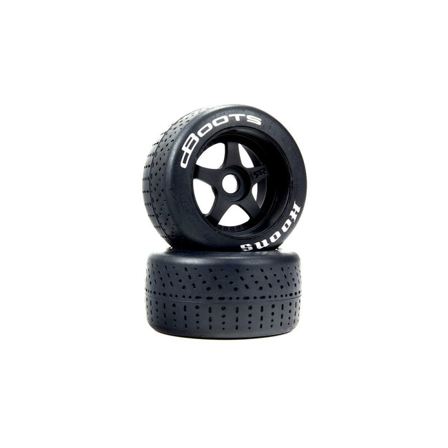 1/7 dBoots Hoons 53/107 2.9 White Belted 5-Spoke Mounted Wheels, 17mm Hex