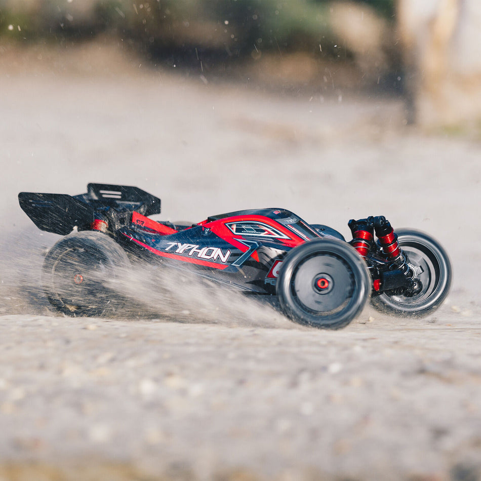 ARRMA 1/8 TYPHON 6S V5 4WD BLX Buggy with Spektrum Firma RTR, Black
