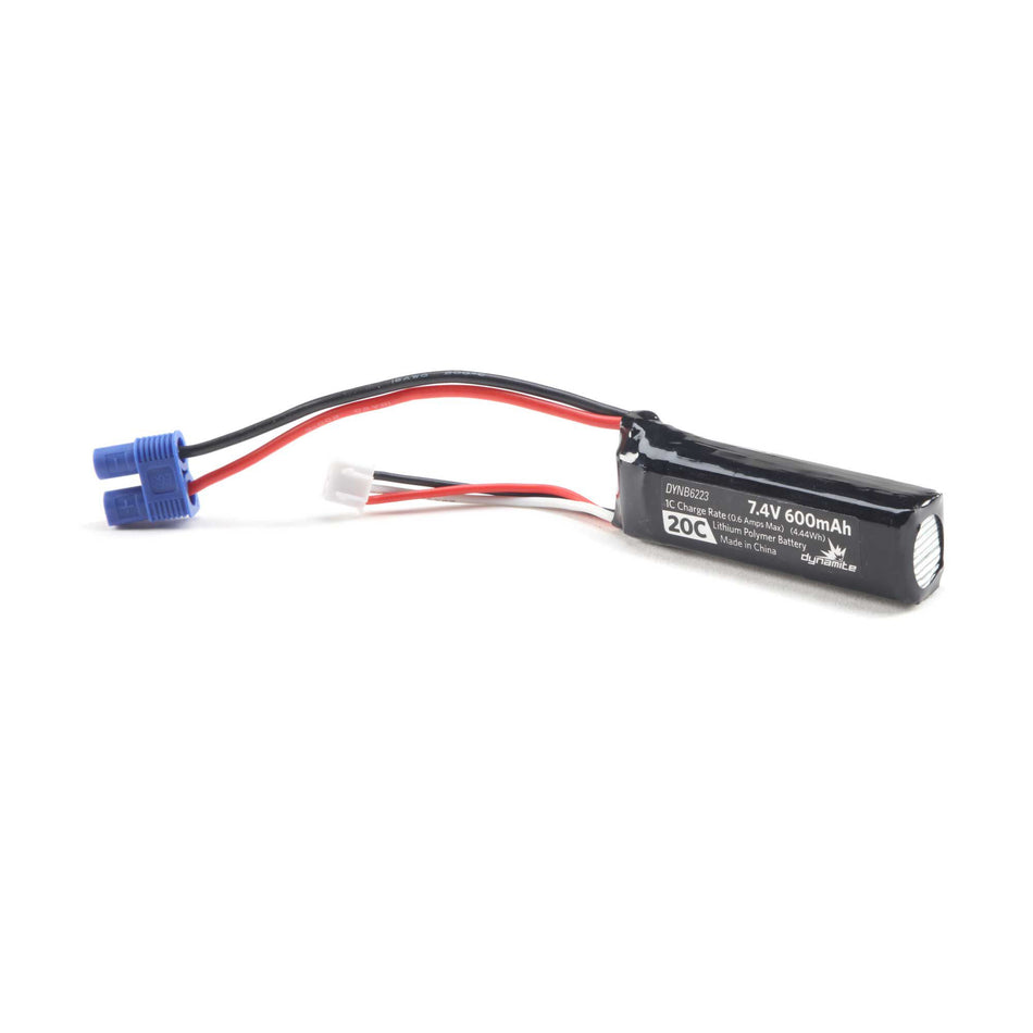 7.4V 600mAh 2S 20C LiPo EC3