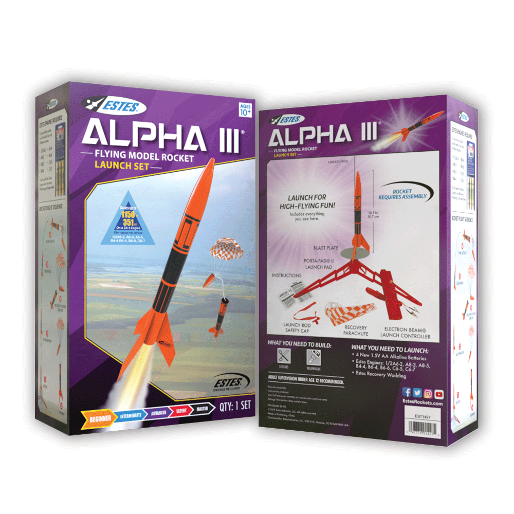 Estes Alpha III Launch Set E2X Easy-to-Assemble