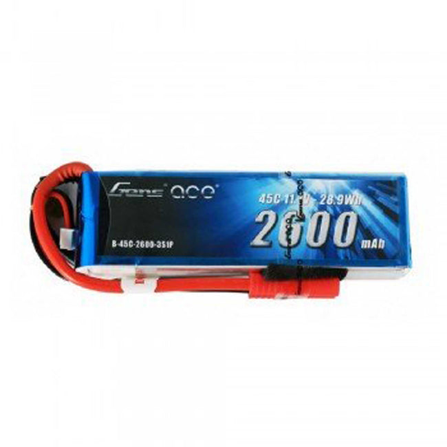 2600mAh 11.1V 45C 3S1P Lipo Battery Pack w/ Deans