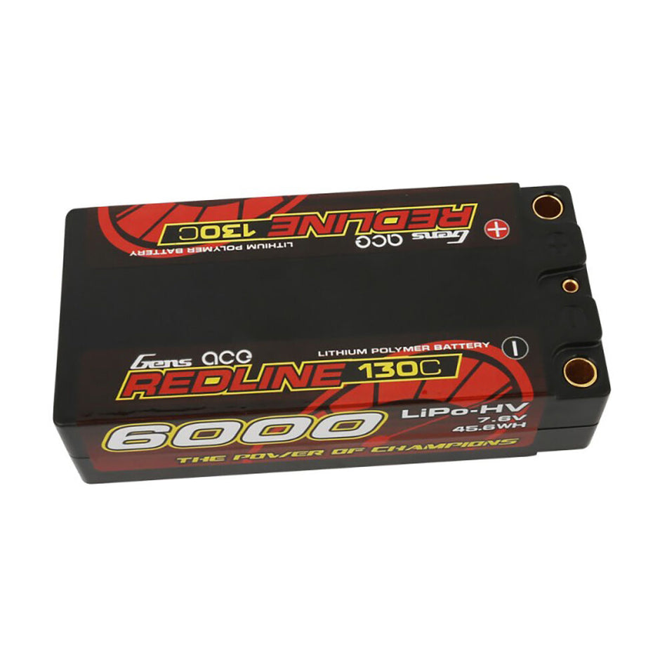 7.6V 6000mAh 2S 130C HV Lipo: 5.0mm BULLET