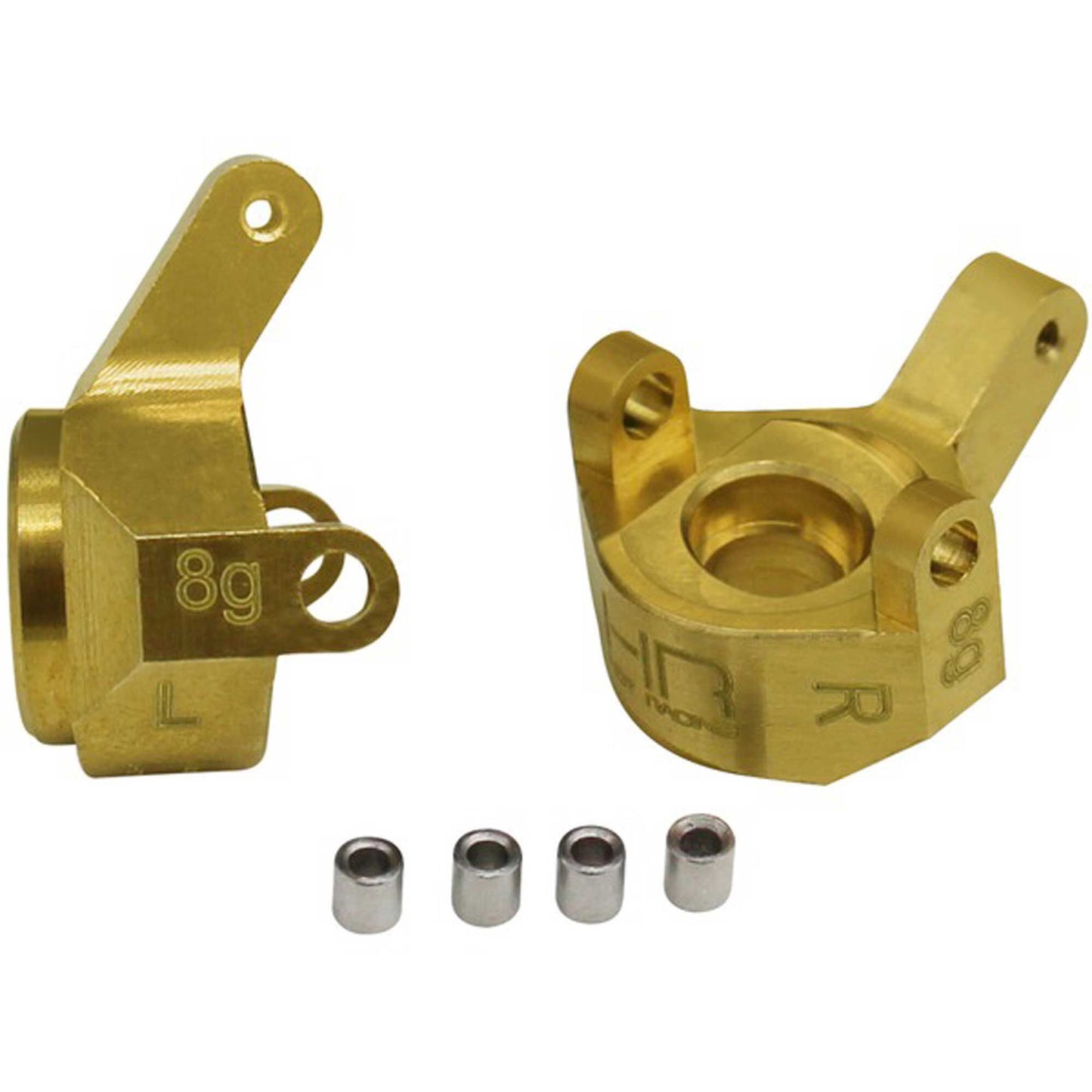Hot Racing Brass Front Left & Right Steering Knuckles: SCX24