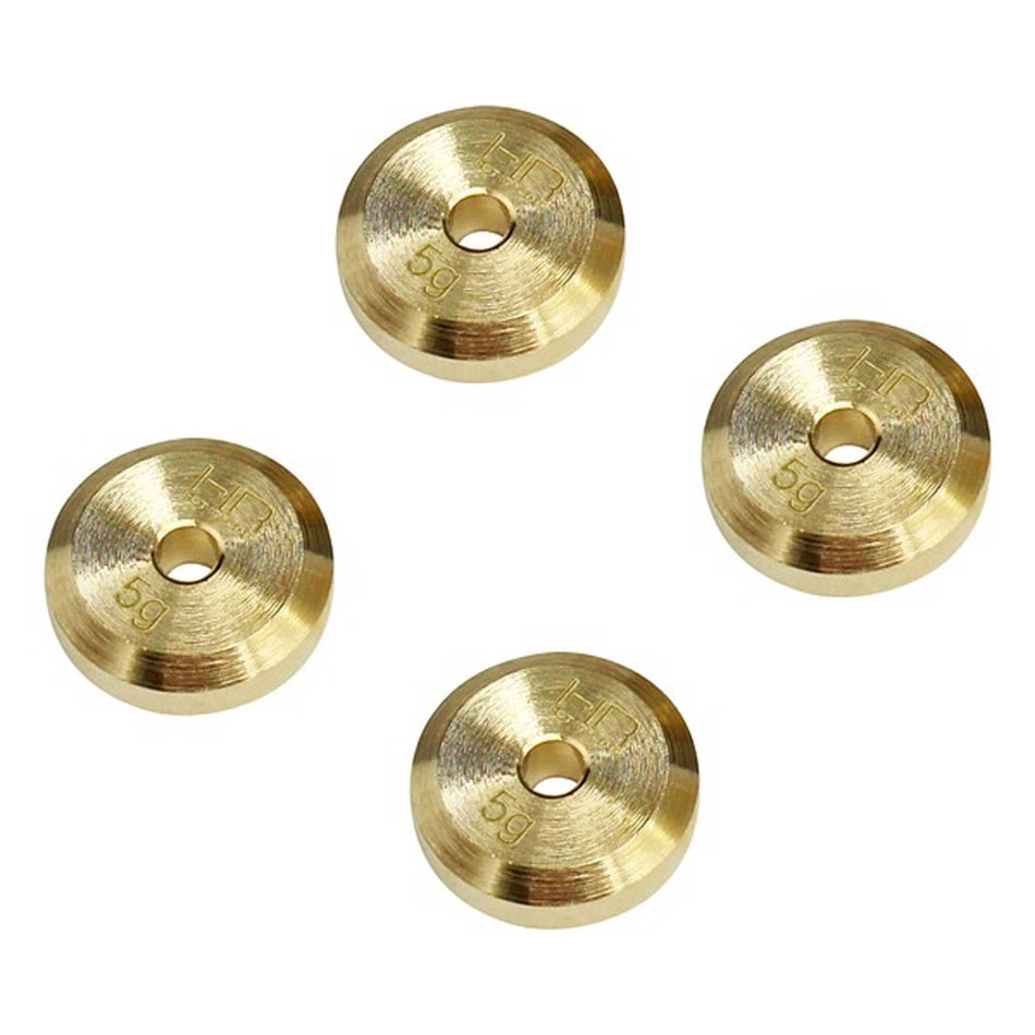 Hot Racing SCX24+4mm Steel Axles BRASS WEIGHT