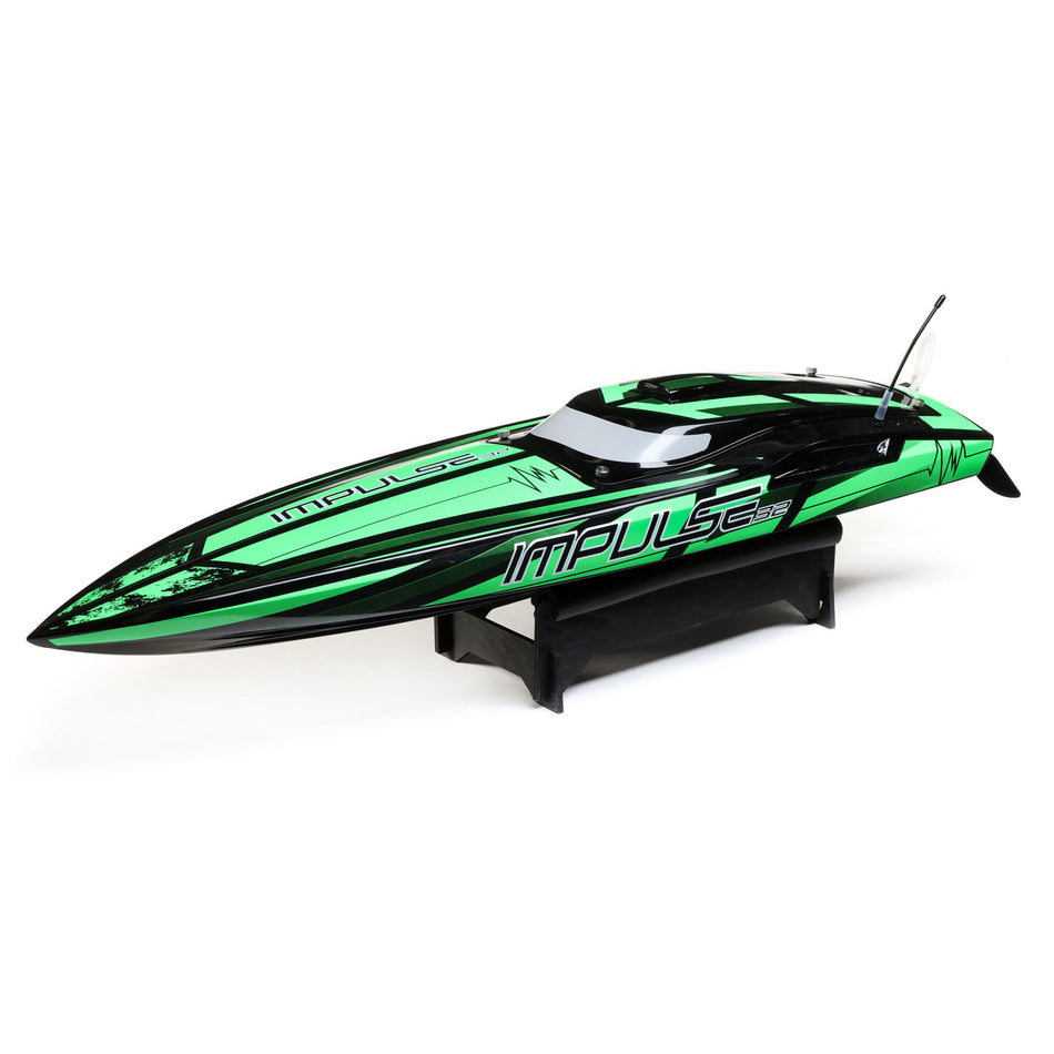 Impulse 32" Brushless Deep-V RTR with Smart, Black/Green