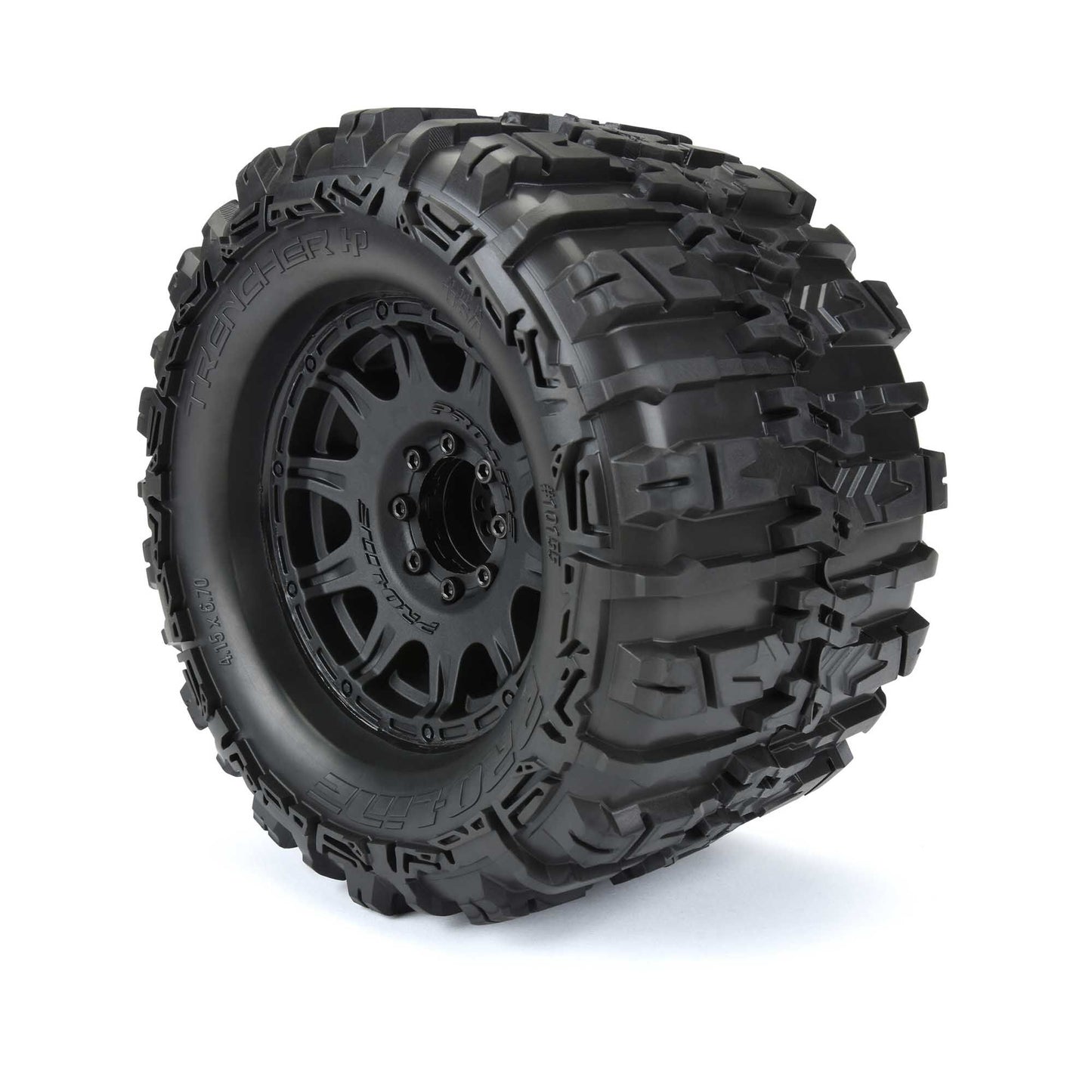 Pro-Line 1/8 Trencher HP BELTED F/R 3.8" MT Tires Mounted 17mm Blk Raid (2)