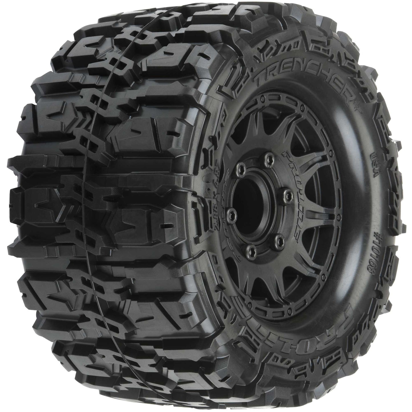 1/10 Pro-Line Trencher HP BELTED F/R 2.8" MT Tires Mounted 12mm Blk Raid (2)