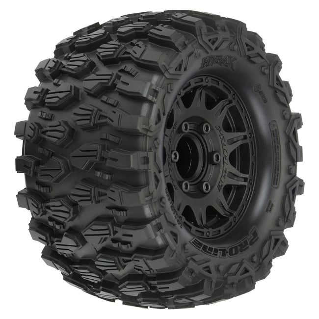 1/10 Pro-Line Hyrax F/R 2.8" Mounted Tires MT 12mm (2) Black
