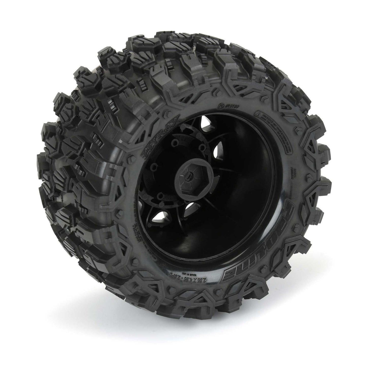 1/10 Pro-Line Hyrax F/R 2.8" Mounted Tires MT 12mm (2) Black