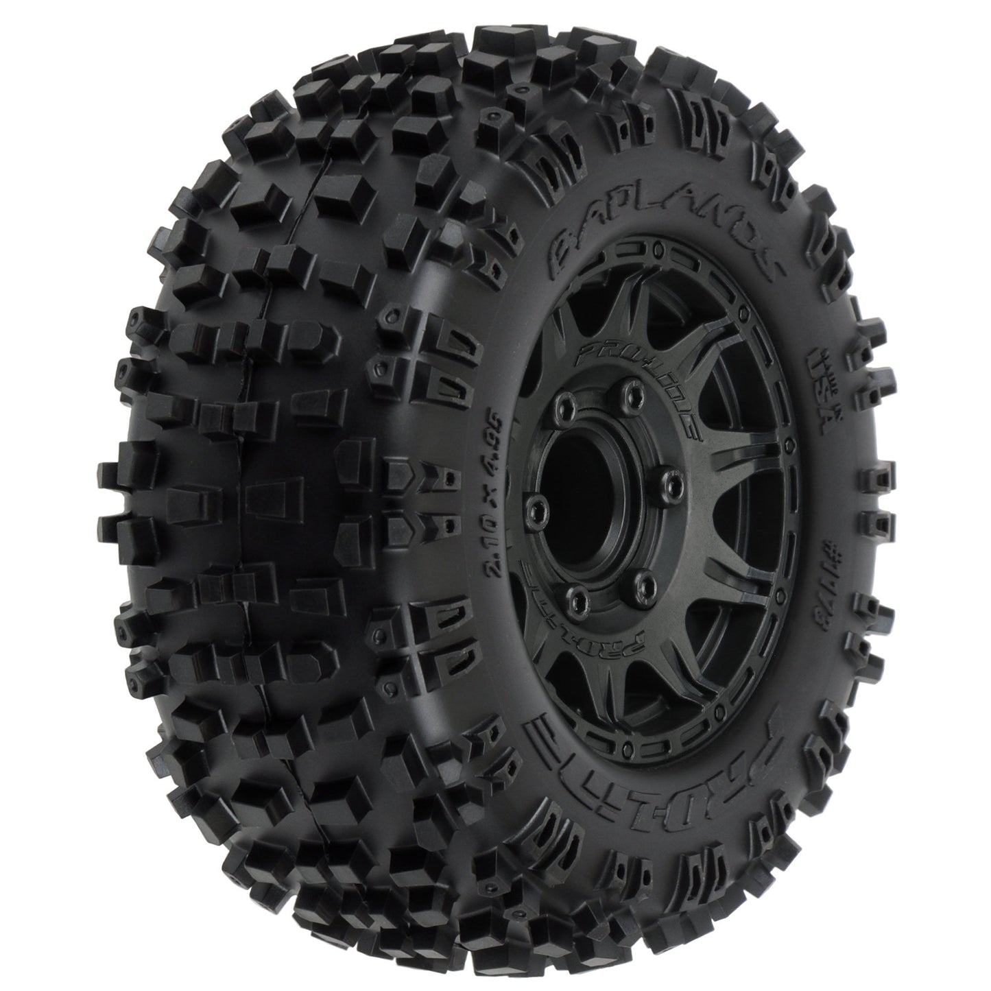 Pro-Line® 1/10 Badlands Front/Rear 2.8" MT Tires Mounted 12mm Blk Raid (2)