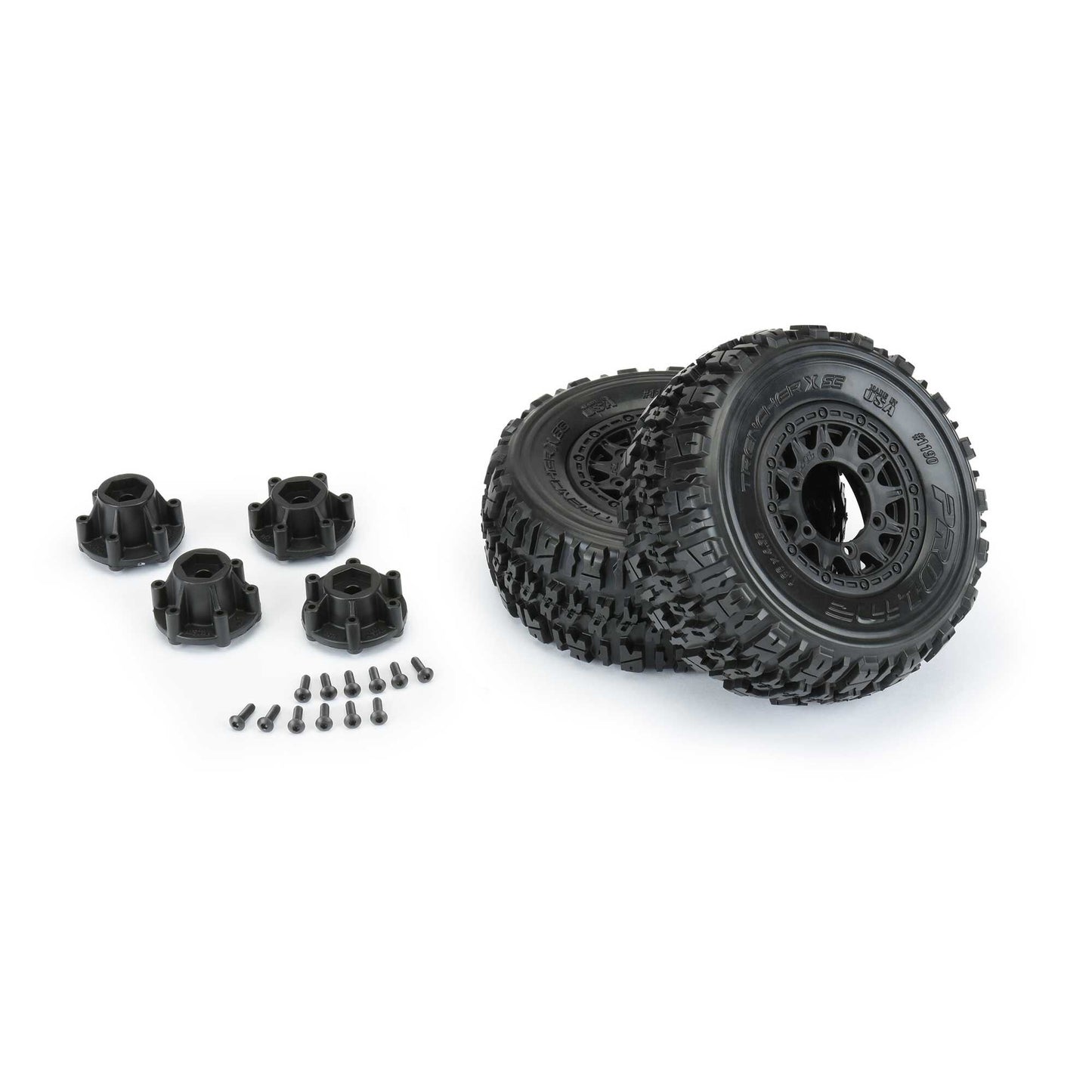 1/10 Pro-Line Trencher X Front/Rear 2.2"/3.0" SC Mounted 12mm Black Raid (2)