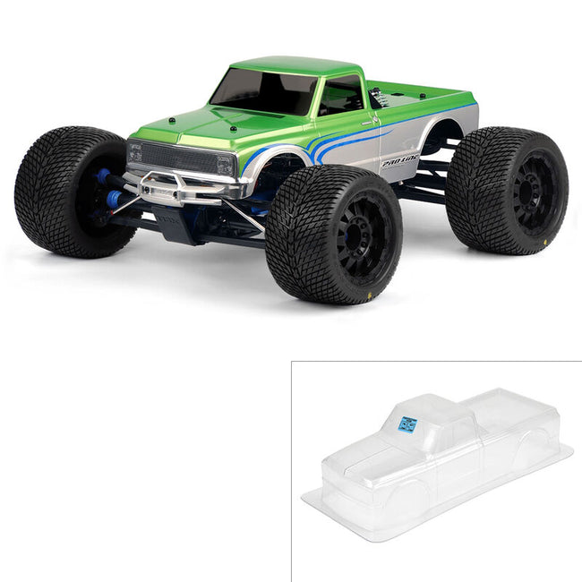 1/8 Pro-Line 1972 Chevy C-10 Long Bed Clear Body: Monster Truck