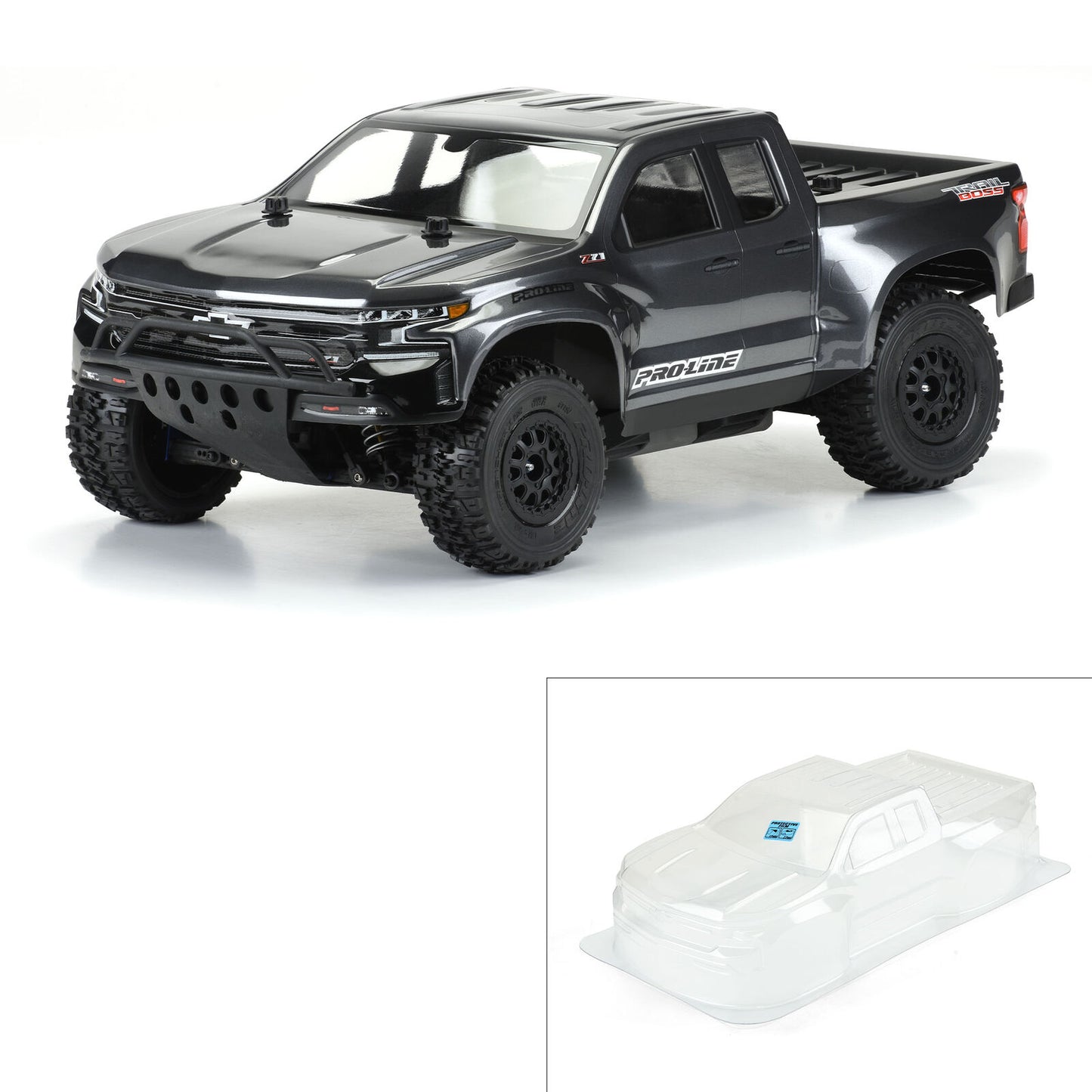 Pro-Line® 1/10 2019 Chevy Silverado Z71 Trail Boss Clear Body: Short Course