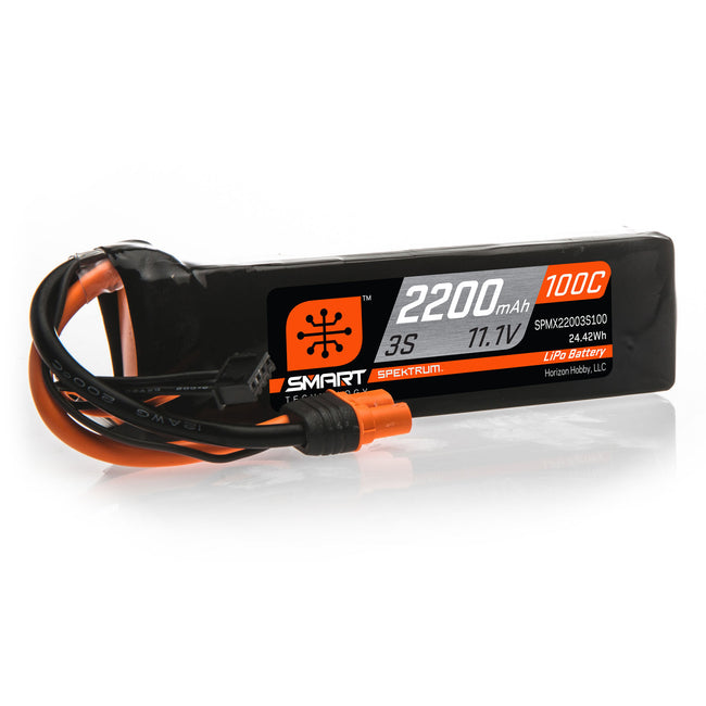 SPMX22003S100 11.1V 2200mAh 3S 100C Smart LiPo Battery, IC3