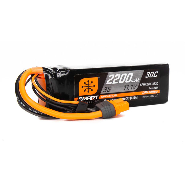 SPMX22003S30 2200mAh 3S 11.1V 30C Smart LiPo Battery; IC3