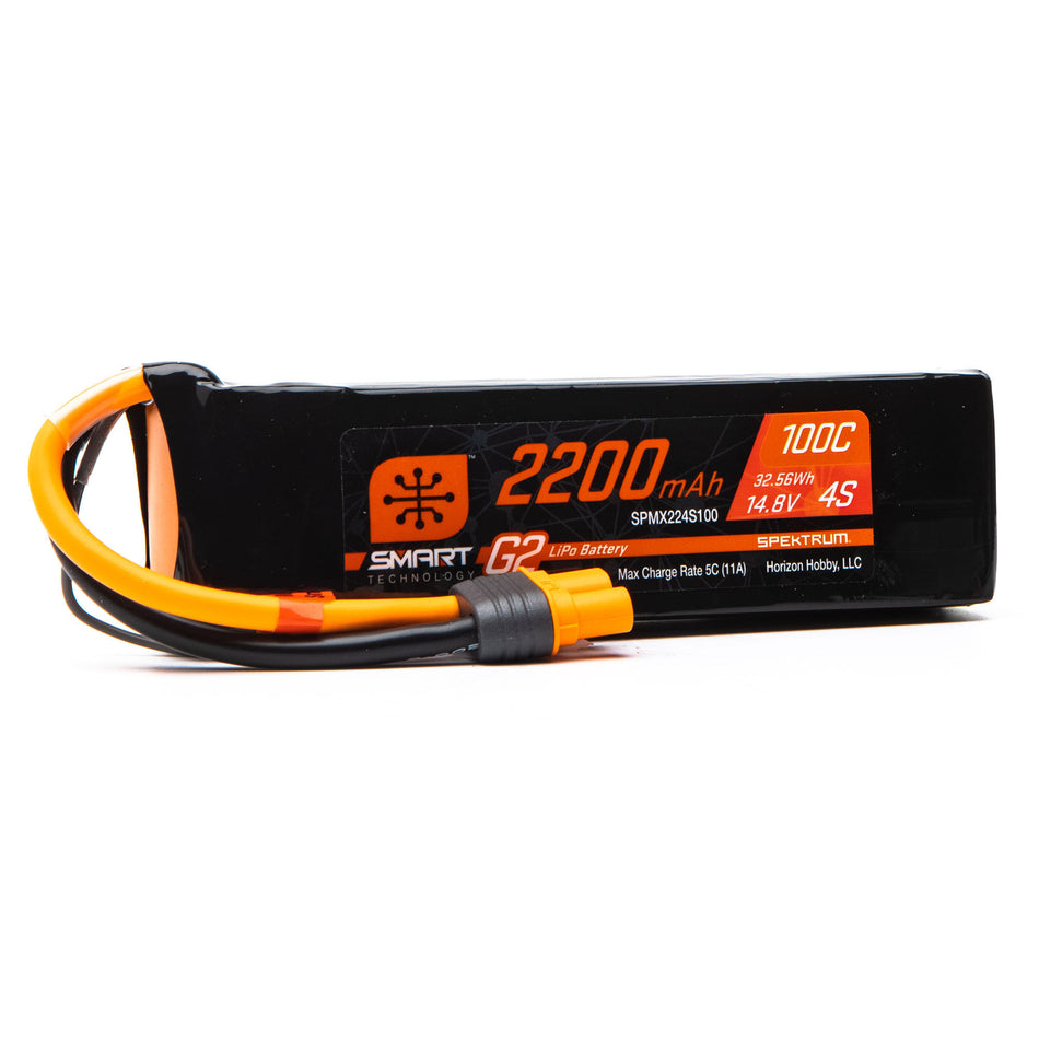 SPMX224S100 2200mAh 4S 14.8V Smart G2 LiPo 100C; IC3