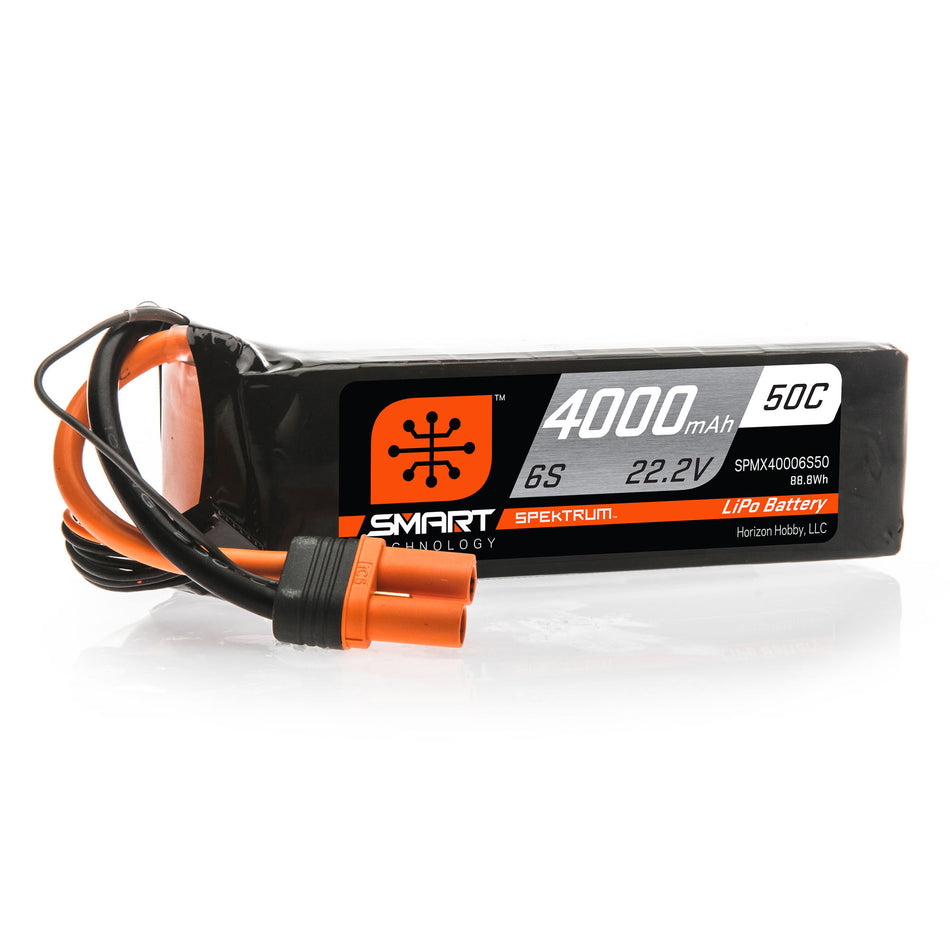 SPMX40006S50 4000mAh 6S 22.2V 50C Smart LiPo Battery; IC5