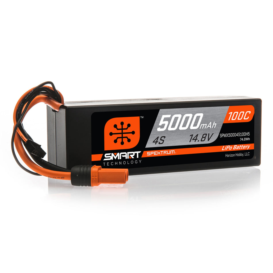 SPMX50004S100H5 5000mAh 4S 14.8V 100C Smart LiPo Hardcase; IC5