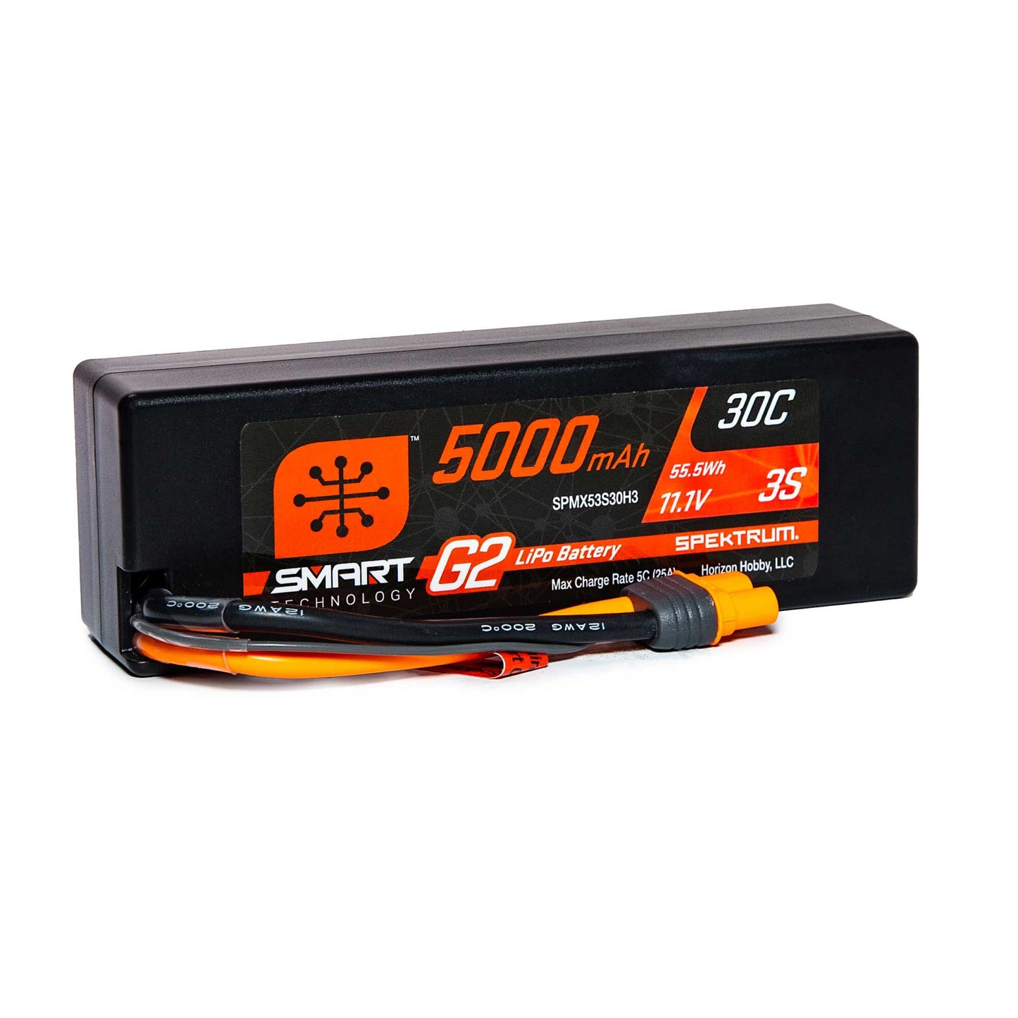 SPMX53S30H3 11.1V 5000mAh 3S 30C Smart G2 Hardcase LiPo Battery: IC3
