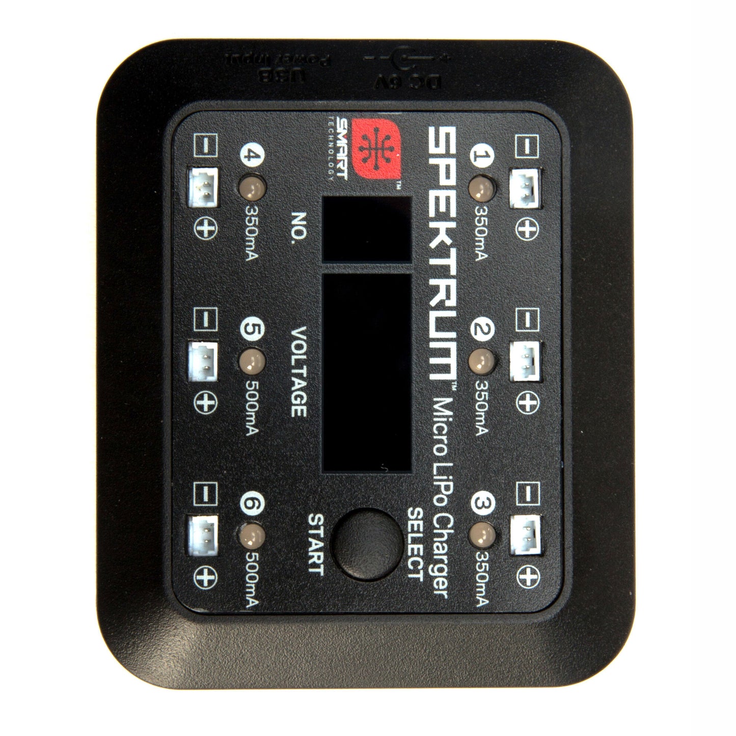 SPMXC1060 Spektrum S63 Micro 6-port DC/USB 1S LiPo Smart Charger