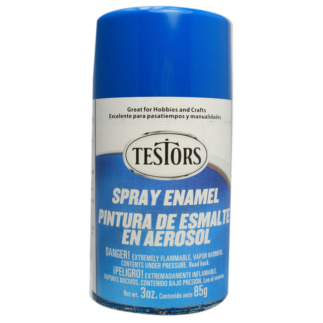 Testors Enamel Spray 3oz Gloss Bright Blue