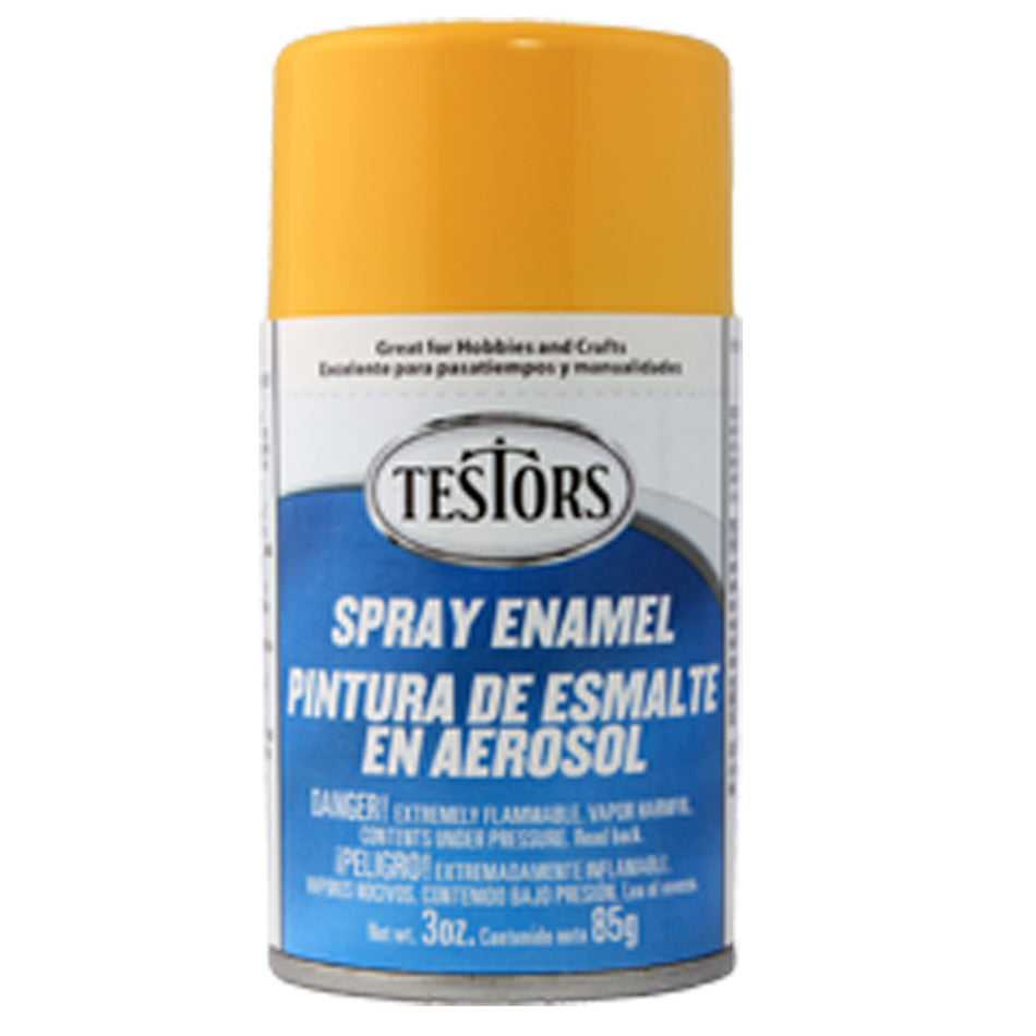 Testors Enamel Spray 3oz Yellow