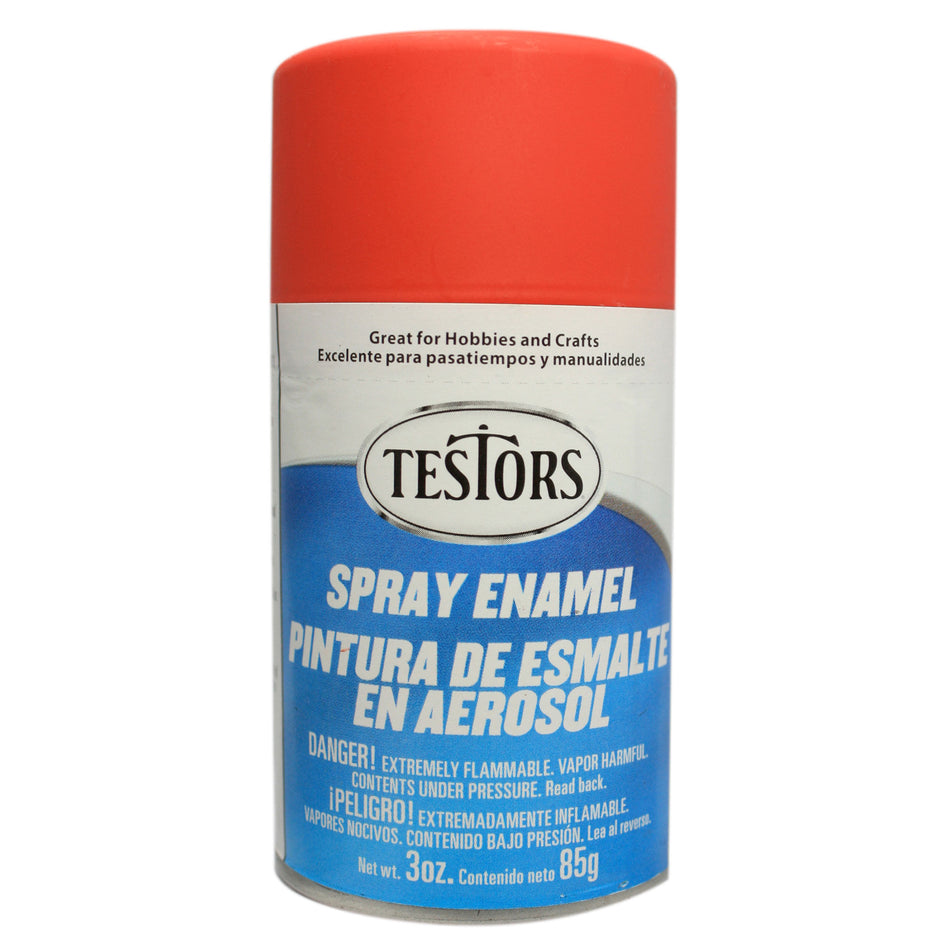 Testors Enamel Spray 3oz Flat Red