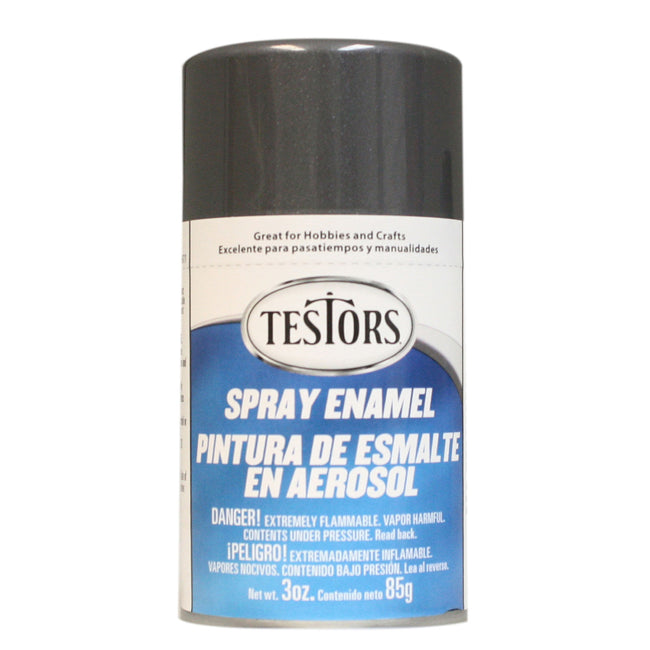 Testors Enamel Spray 3oz Graphite Gray Metall