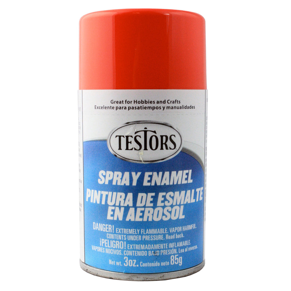 Testors Enamel Spray 3oz Competition Orange