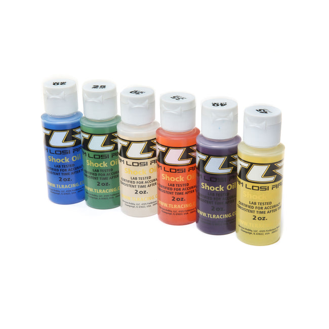 Losi Silicone Shock Oil 6 PACK, 20-45WT,