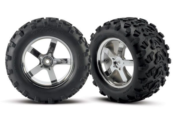 4973R Tires & Hurricane Chrome Wheel