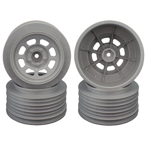 Speedway SC Wheels for Traxxas Slash Rear / 21.5mm BKSP / SILVER / 4Pcs.