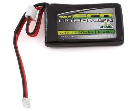 EcoPower "Trail" for SCX24 2S 30C LiPo Battery w/PH2.0 Connector (7.4V/450mAh)