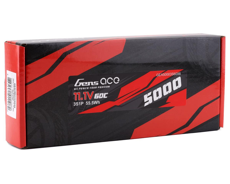 Gens Ace 11.1V 60C 3S 5000mAh Lipo Battery Pack With XT60 Plug