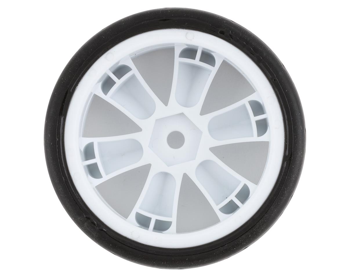 Gravity RC 12mm Hex USGT Pre-Mounted 1/10 GT Rubber Tires w/GT Wheel (White) (4)