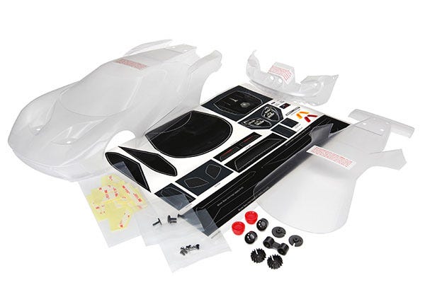 8311 Body, Ford GT® (clear, requires painting)/ decal sheet