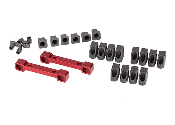 8334R Mounts, suspension arms, aluminum (red-anodized)