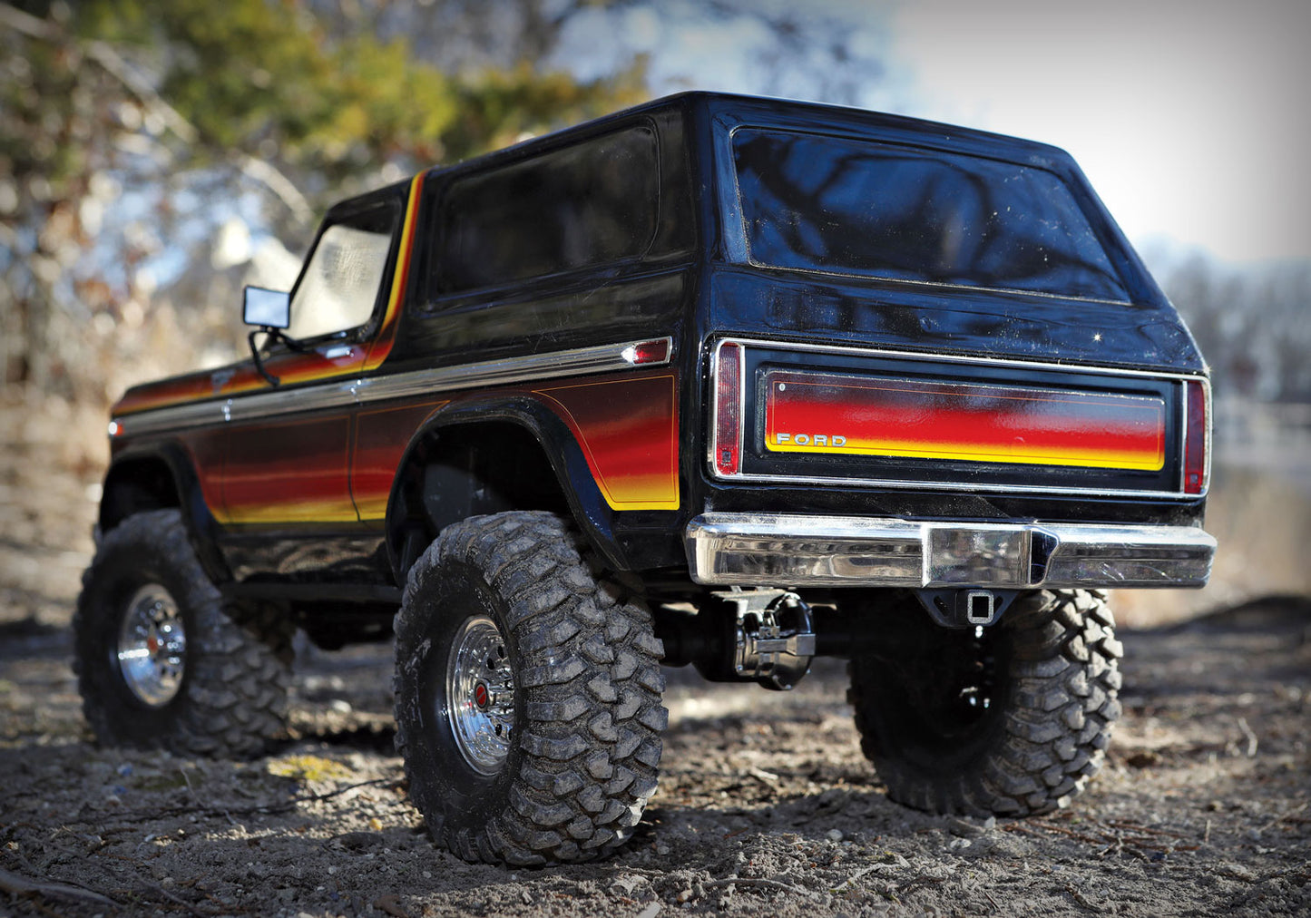 82046-4-SUN TRX-4 Scale and Trail Crawler with Ford Bronco Body:  4WD Sunset