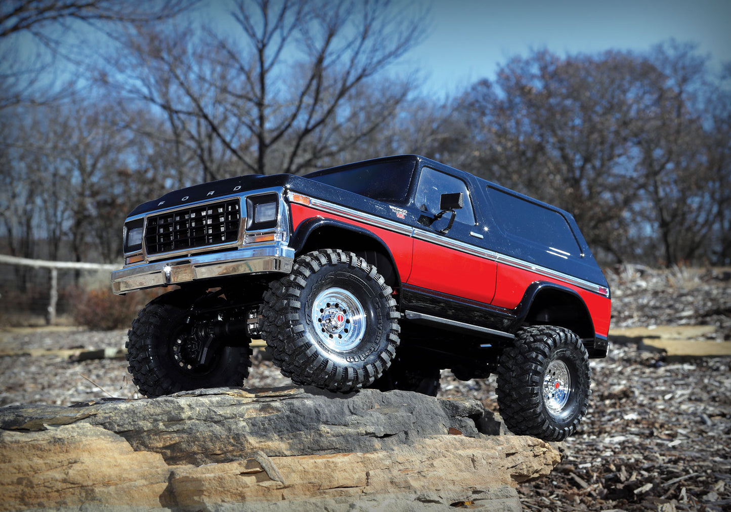 82046-4-RED TRX-4 Scale and Trail Crawler with Ford Bronco Body:  4WD Red