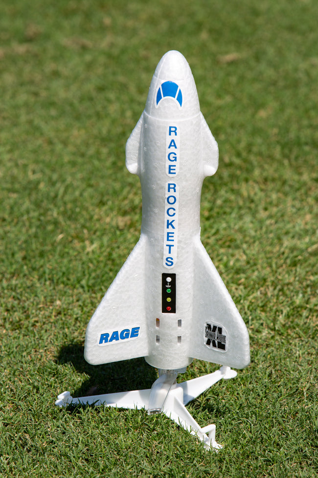 Spinner Missile XL Electric Free-Flight Rocket with Parachute & LEDs, White