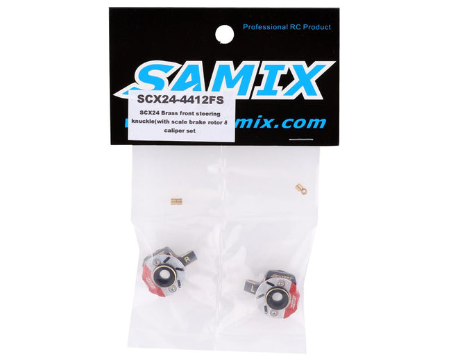 Samix SCX24 Brass Heavy Steering Knuckle Setw/Brake Rotor