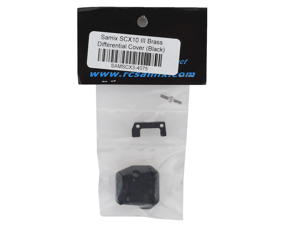 Samix SCX10 III Brass Differential Cover (Black)