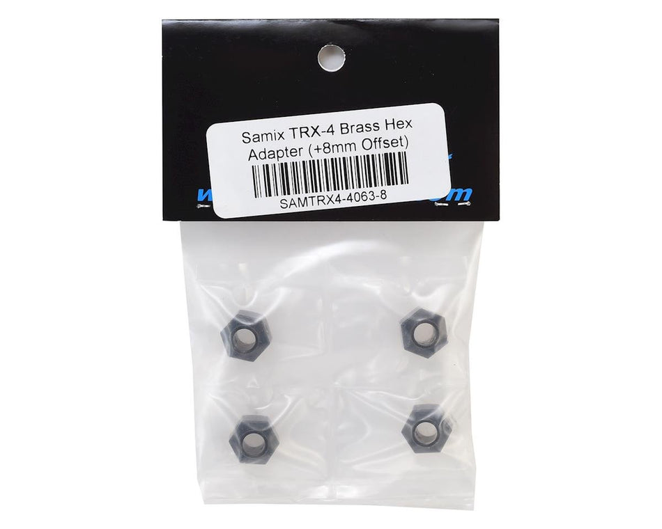 Samix TRX-4 Brass 12mm Hex Adapter (4) (8mm) (6.5g)