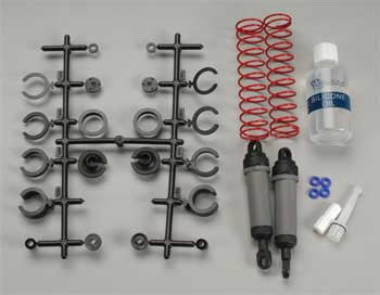 3762A Ultra Shocks (grey) (xx-long) (complete w/ spring pre-load spacers & springs) (rear) (2)