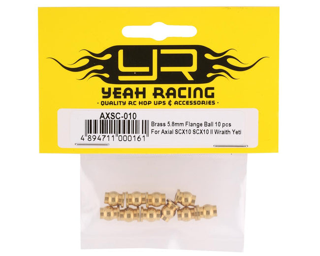Yeah Racing Brass 5.8mm Flanged Pivot Balls (10)